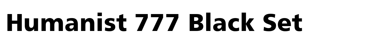 Humanist 777 Black Set